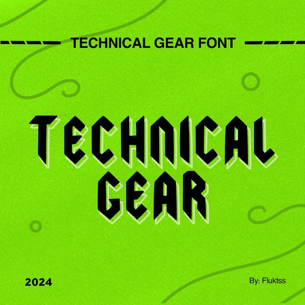 Technical Gear Typeface