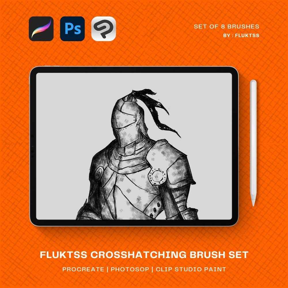 Fluktss Crosshatching Brush Set